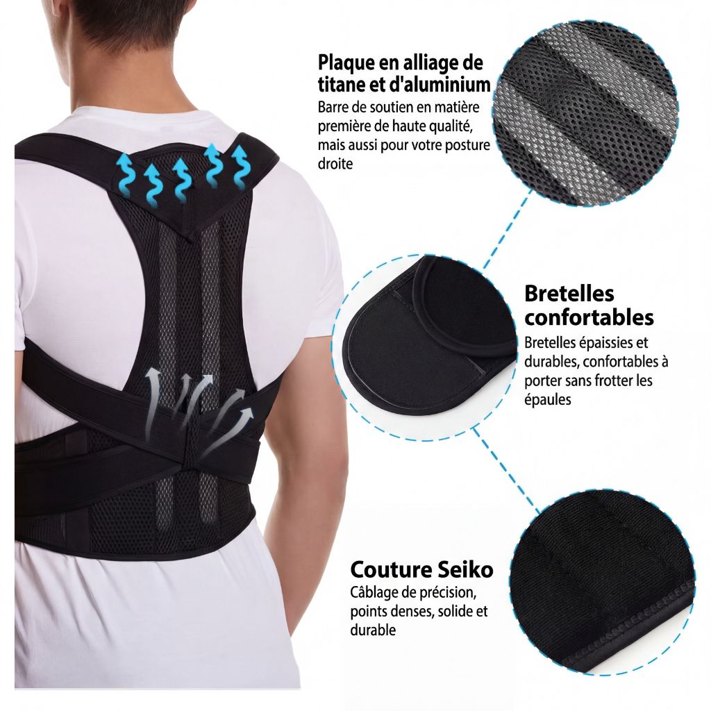 Harnais Dos Ajustable – Confort & Maintien Quotidien
