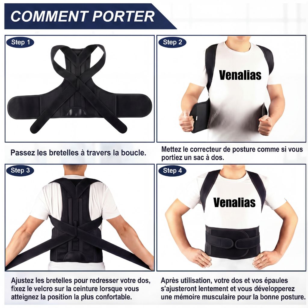 Harnais Dos Ajustable – Confort & Maintien Quotidien