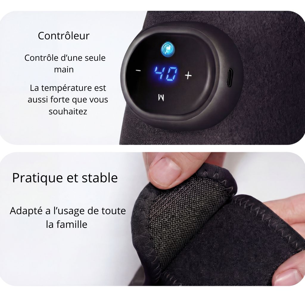 Genouillère Chauffante Ajustable – Chaleur Confort