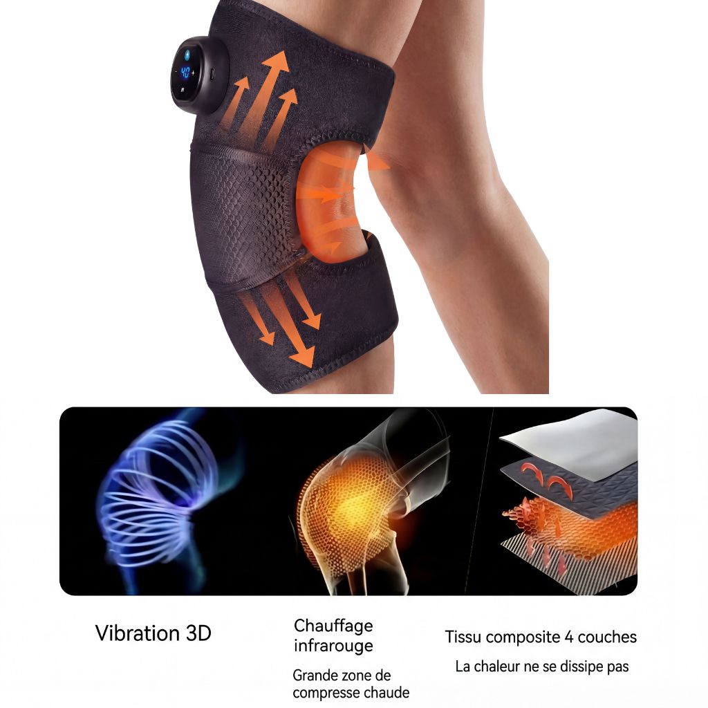 Genouillère Chauffante Ajustable – Chaleur Confort